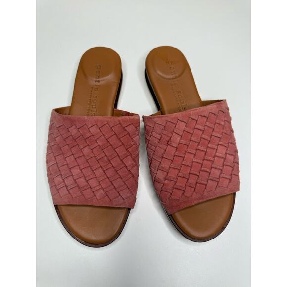 Gentle Souls by Kenneth Cole Angie Wedge Womens 7 Pink Leather Slip On Sandals - Picture 2 of 9